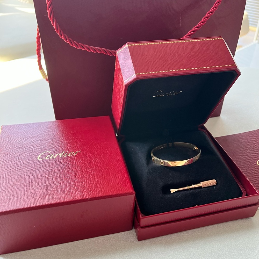 Cartier love bracelet in rose gold